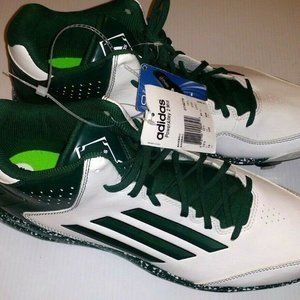 Adidas PowerAlley 2 Mid BSBL Baseball Cleats Sz 14